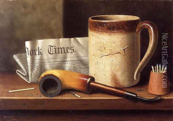 His Mug and His Pipe Oil Painting - William Michael Harnett