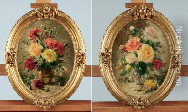 Vase De Fleurs Oil Painting - Pauline Caspers