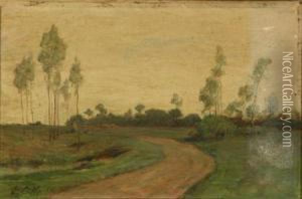 Landscape With Winding Road Oil Painting - Edmund Clarence Messer