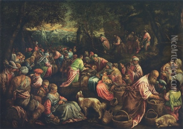 Alberi Sul Mare Oil Painting - Jacopo dal Ponte Bassano