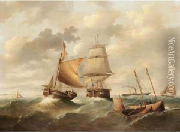 Sail And Steam Oil Painting - Ebenezer Colls
