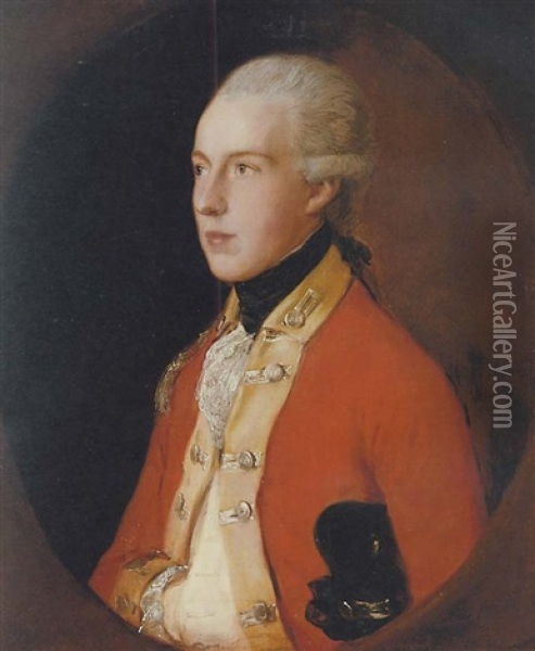 Portrait Of Captain John Stanley In The Uniform Of The 20th Regiment Of Foot Oil Painting - Thomas Gainsborough