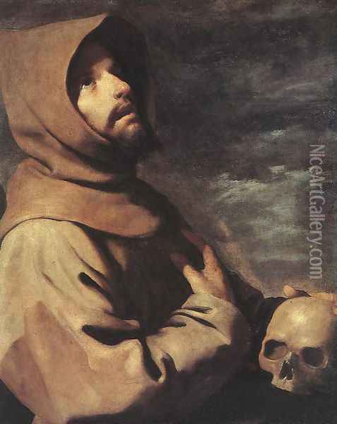 St Francis c. 1660 Oil Painting - Francisco De Zurbaran