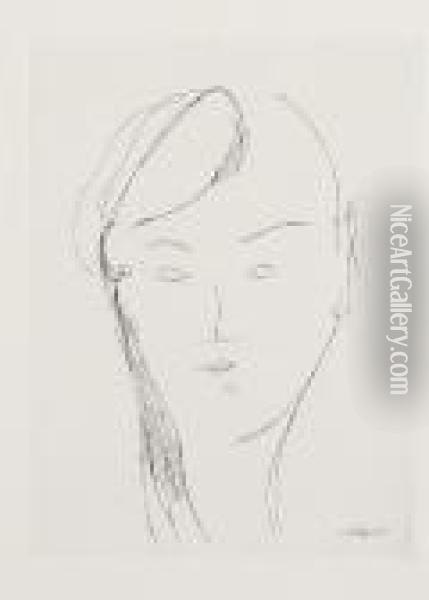 Portrait D'une Jeune Fille Oil Painting - Amedeo Modigliani