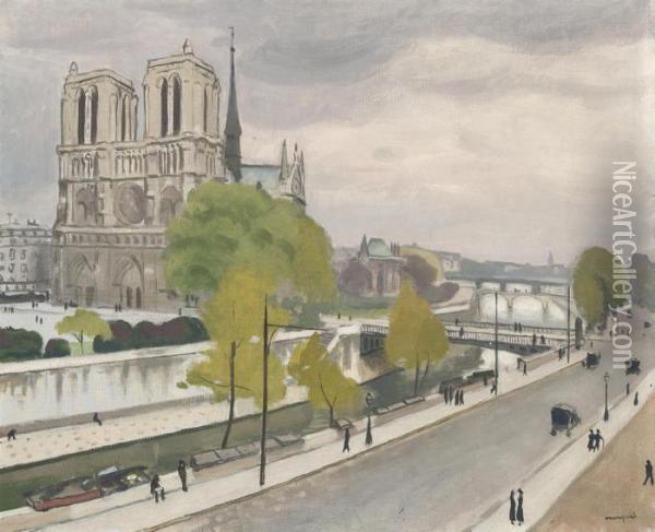 Notre-dame De Paris Oil Painting - Albert Marquet