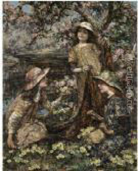Spring Time Oil Painting - Edward Atkinson Hornel
