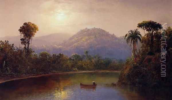 On the Chagres River Oil Painting - Norton Bush
