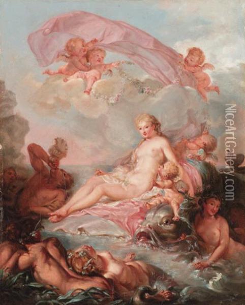 The Triumph Of Galatea Oil Painting - Hugues Taraval