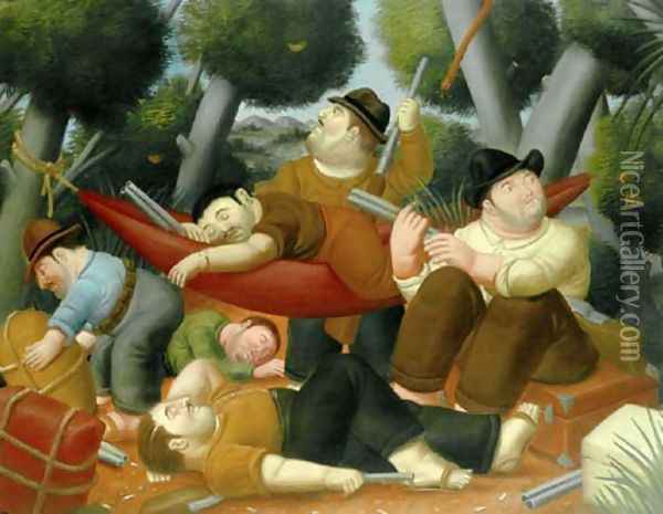 Guerrilla Of Eliseo Velasquez Oil Painting - Fernando Botero