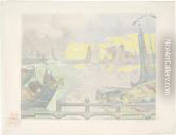 Les Bateaux A Flessingue Oil Painting - Paul Signac