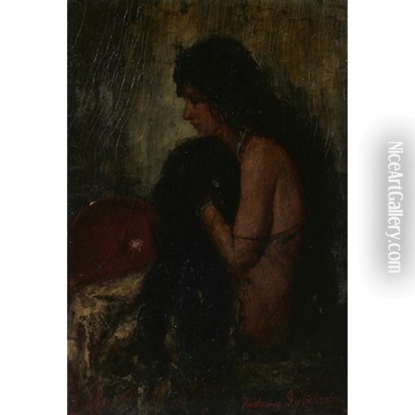 Seated Woman Oil Painting - Indiana Gyberson