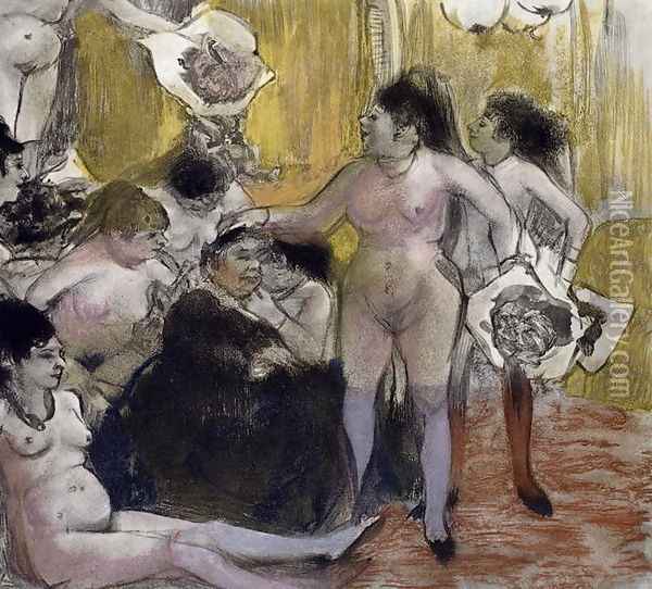 llustration from 'La Maison Tellier' 1933 Oil Painting - Edgar Degas