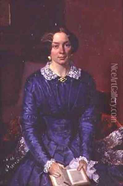 Portrait of Elizaveta Petrovna Zhdanova 1818-55 Oil Painting - Pavel Andreevich Fedotov
