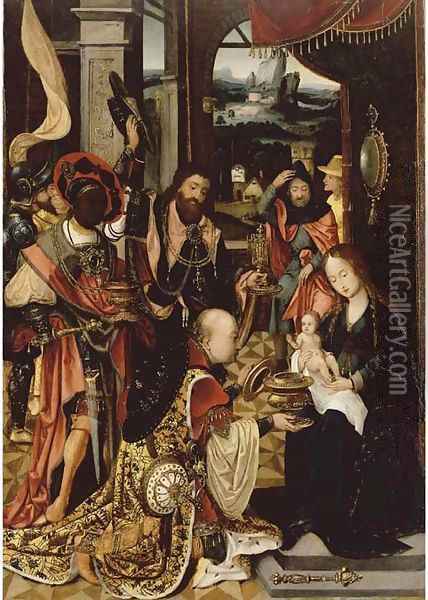 The Adoration of the Magi 2 Oil Painting - Jan van Dornicke
