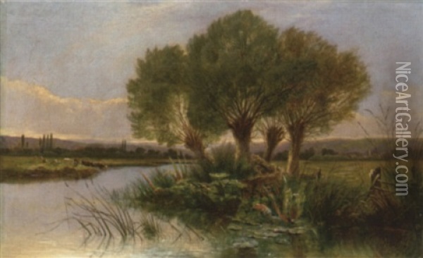 Near Shiplake Oil Painting - Edwin Henry Boddington