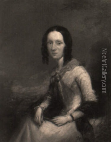 Portrait Of A Lady (sarah Brignold?) Oil Painting - George Richmond