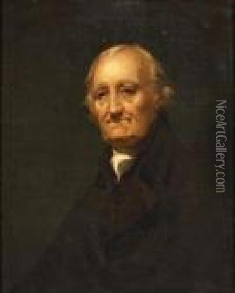 A Portrait Of A Gentleman, Half-length Oil Painting - Sir Henry Raeburn