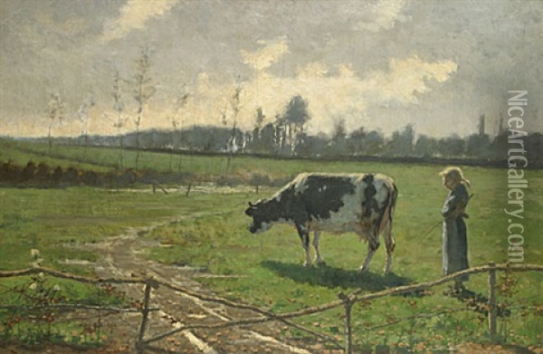 La Vachere Oil Painting - Jean Philippe George-Julliard