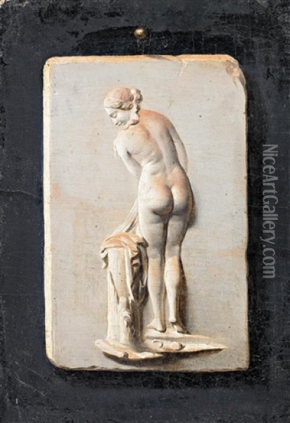 Bild Eines Reliefs Mit Einer Badenden Oil Painting - Giuseppe Molteni