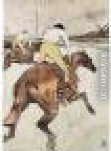 Le Jockey (wittrock 308; Delteil 279; Adhemar 365) Oil Painting - Henri De Toulouse-Lautrec