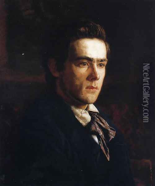 Portrait of Samuel Murray Oil Painting - Thomas Cowperthwait Eakins