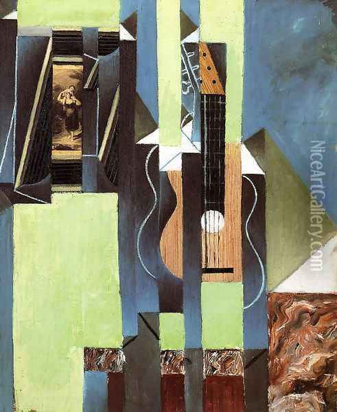 The Guitar Oil Painting - Juan Gris