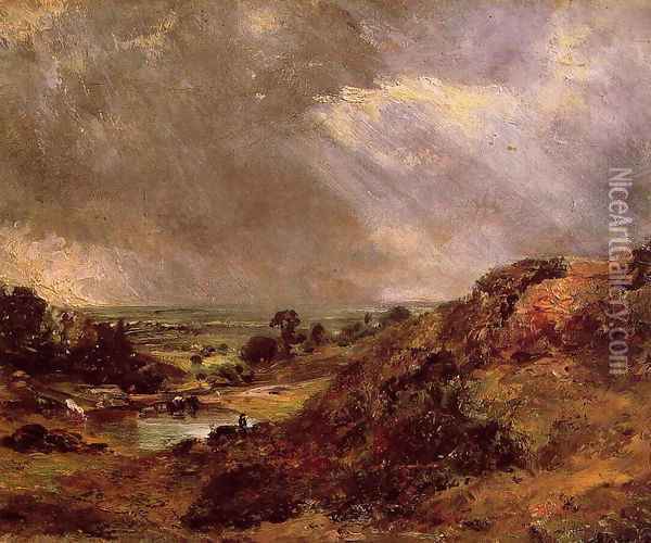 Branch Hill Pond Hampstead Oil Painting - John Constable