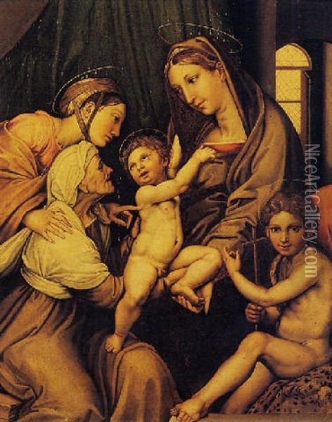 La Madonna Dell'impannata Di Raffaello Oil Painting - Bartolomeo Passarotti