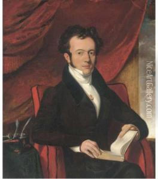 Portrait Of M. Marcelles Oil Painting - Daniel Maclise