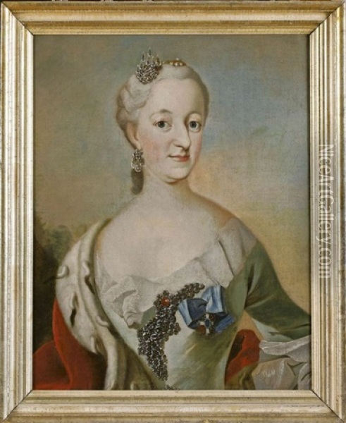 Sophie Magdalene Von Brandenburg-kulmbach Oil Painting - Peder Wichmann