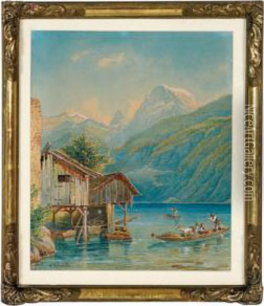 Akademie Unter J. Mossmer Oil Painting - Franz Reinhold