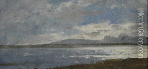 Norwegische Fjordlandschaft Oil Painting - Richard Hermann Jul. Fresenius