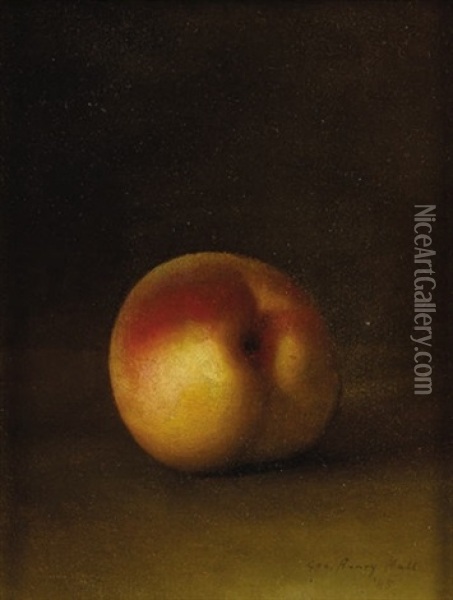 Peach Still Life Oil Painting - George Henry Hall