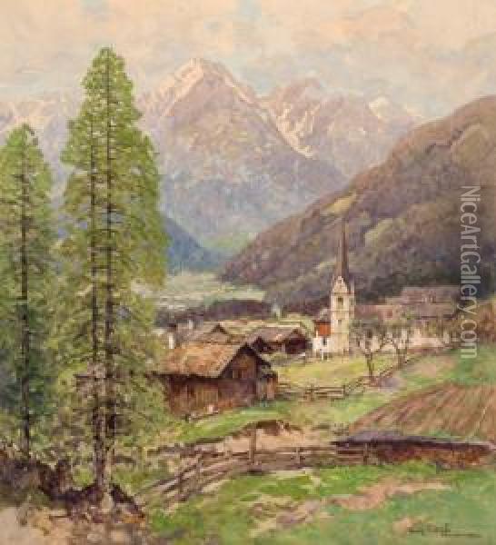 Oberlienz Oil Painting - Fritz Lach