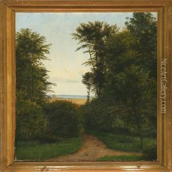 Landscape From Iselingen Oil Painting - P. C. Skovgaard