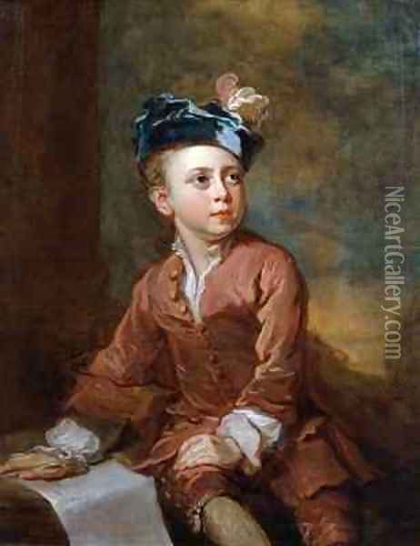 Portrait of a Young Boy Oil Painting - Bartholomew Dandridge