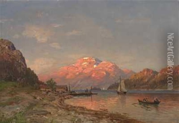 Midnattsol Oil Painting - Morten Mueller