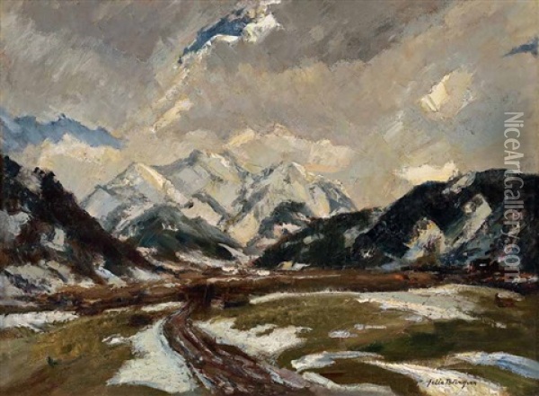 Schneeschmelze Im Werdenfelser Land Oil Painting - Felix Buergers