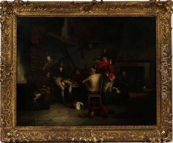 Interior Tavern Scene Oil Painting - Sir David Wilkie