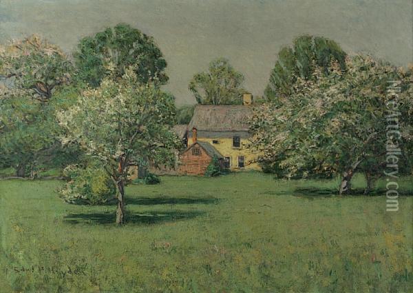 A Country Home In Spring Oil Painting - Edward Parker Hayden