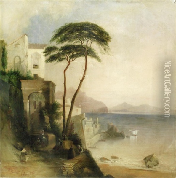 Bay Of Naples Oil Painting - Giacinto Gigante