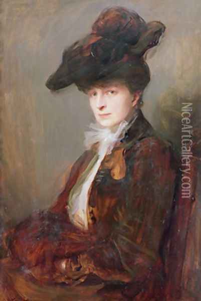 Portrait of the Marchioness of Cambridge Oil Painting - Philip Alexius De Laszlo