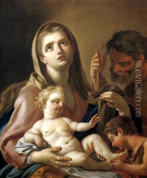 Sacra Famiglia Con San Giovannino Oil Painting - Pietro Bardellino