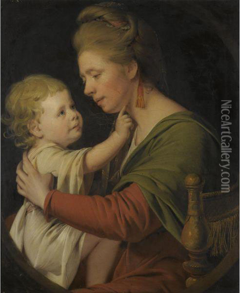 Portrait Of Jane Darwin Oil Painting - Josepf Wright Of Derby
