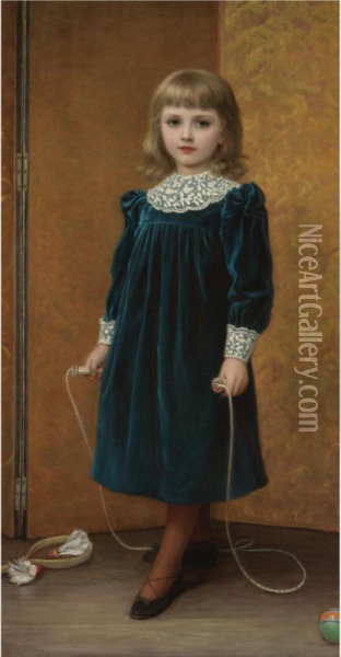 Portrait Of Dora Oil Painting - Kate, Nee Dickens Perugini