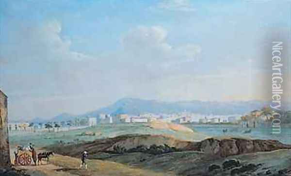 View of the City of Palermo from the piano della Consolazione Oil Painting - Jakob Philippe Hackert