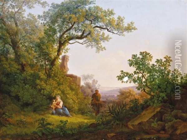Piheno Szent Csalad Oil Painting - Karoly Marko the Elder