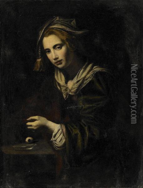 Sankta Lucia Oil Painting - Francesco Guarino