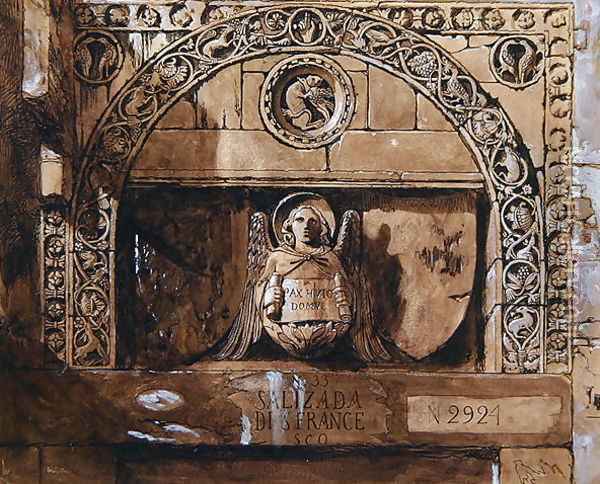 Doorhead of the Palazzo Contarini della Porta di Ferro Oil Painting - John Ruskin