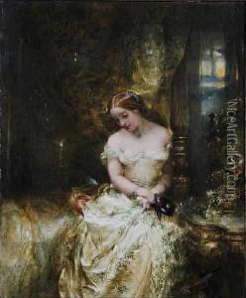 Before The Ball; After The Ball Oil Painting - Alfred Joseph Woolmer